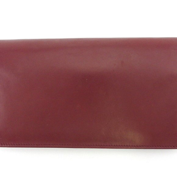 Cartier long wallet Mastrin Bordeaux Leather Authentic USED - Picture 4 of 10